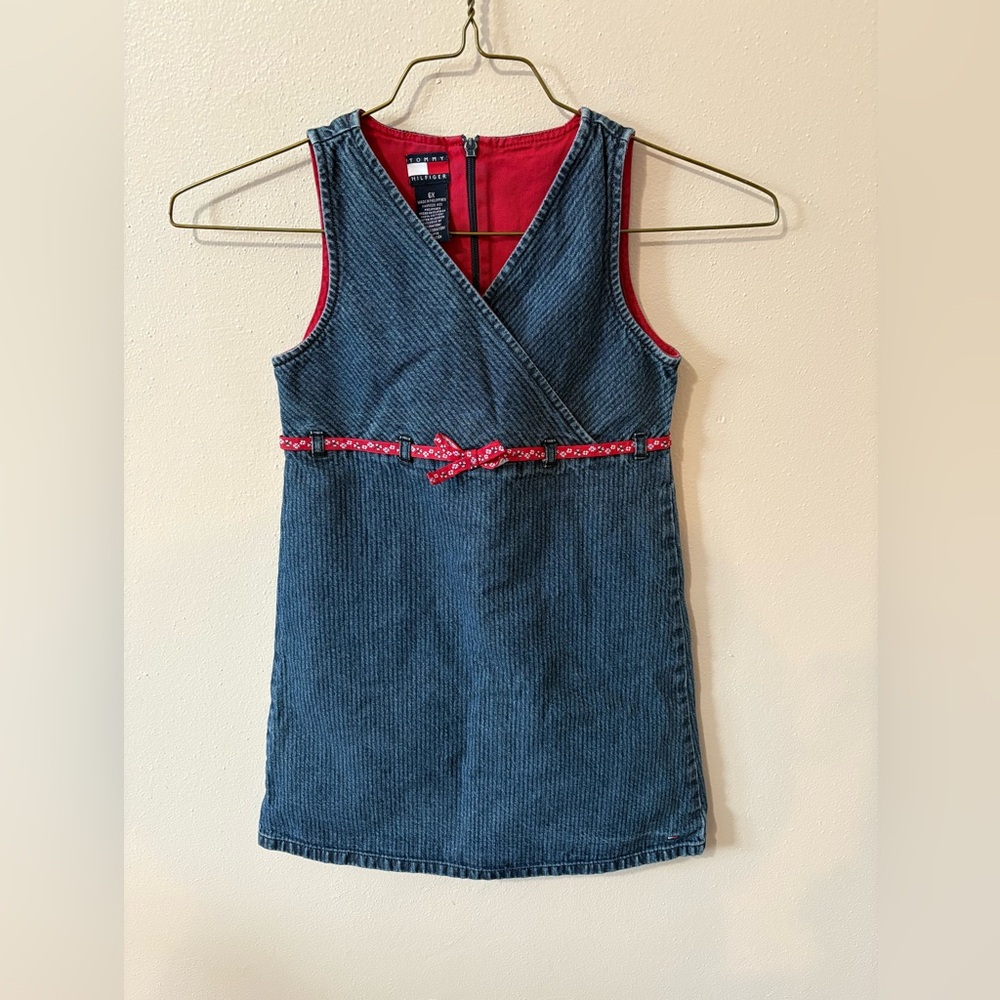 Vintage Y2K Tommy Hilfiger Girls Denim dress size 6X